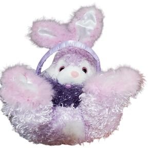 Purple Easter Basket With Bunny Kids Of America Corp